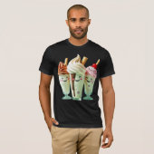 Kawaii Ice Cream Trio Cute Dessert Characters Tシャツ (正面フル)