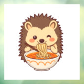 Kawaii-Igel mit Ramen – Niedliches Foodie ウィンドウサイン (シート3)