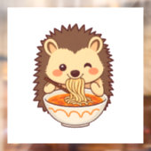 Kawaii-Igel mit Ramen – Niedliches Foodie ウィンドウサイン (シート2)