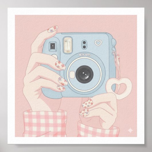 Kawaii Instant Camera & Floral Nails ポスター (正面)