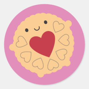 Kawaii Jammie Dodger Biscuit ラウンドシール