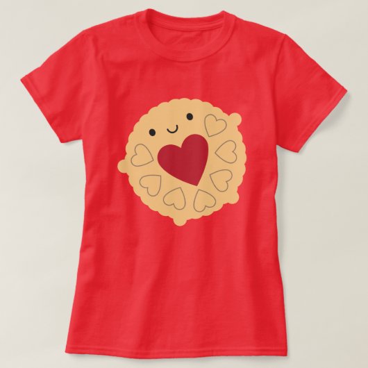 Kawaii Jammie Dodger Biscuit Tシャツ (デザイン正面)