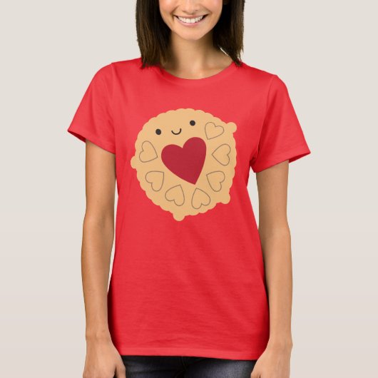 Kawaii Jammie Dodger Biscuit Tシャツ (正面)