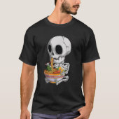 kawaii japanese anime Skeleton Halloween ramen Foo Tシャツ (正面)