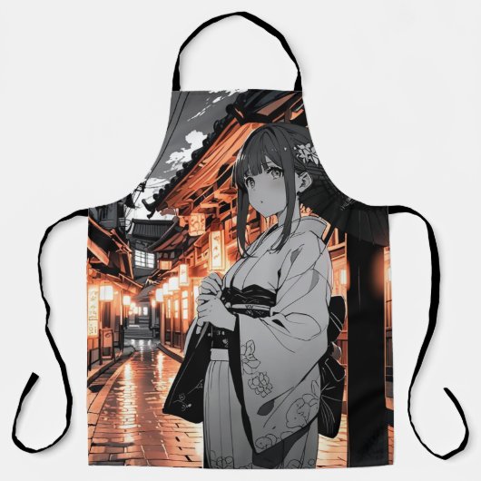 KAWAII Japanese Girl apron エプロン (正面)