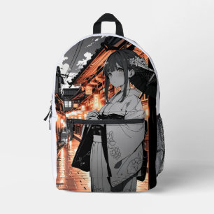 KAWAII Japanese Girl backpack プリントバックパック