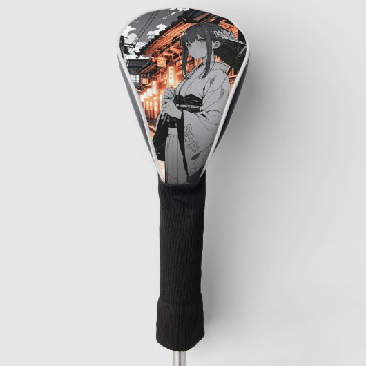 KAWAII Japanese Girl Golf head cover ゴルフヘッドカバー (正面)