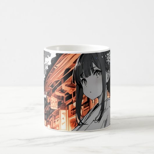 KAWAII Japanese Girl mug マグカップ (中央)