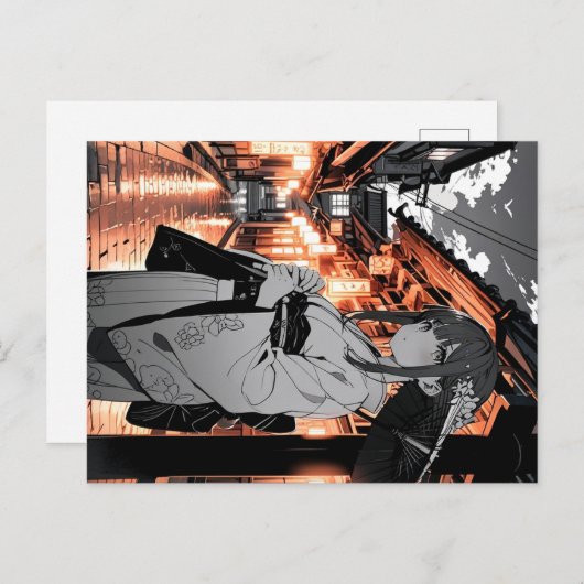 KAWAII Japanese Girl Postcard ポストカード (正面/裏面)