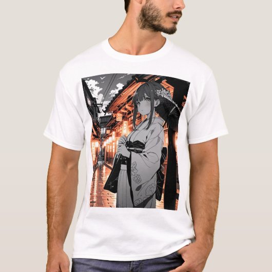 KAWAII Japanese Girl T-shirt Tシャツ (正面)