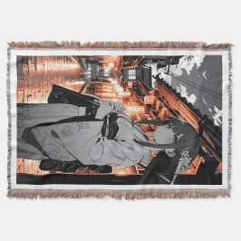 KAWAII Japanese Girl throw blanket スローブランケット