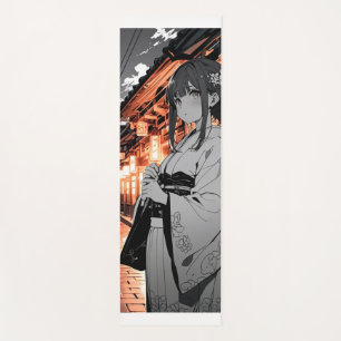 KAWAII Japanese Girl yoga mat ヨガマット