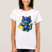 Kawaii Katze mit Kopfhörern Tシャツ (正面)