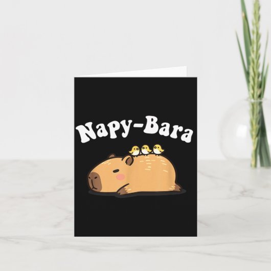 Kawaii Kids Sleep Napy Bara Boys Girls Capybara Pa カード (正面)