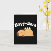 Kawaii Kids Sleep Napy Bara Boys Girls Capybara Pa カード (黄色い花)