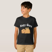 Kawaii Kids Sleep Napy Bara Boys Girls Capybara Pa Tシャツ (正面フル)