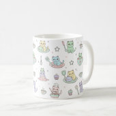 Kawaii Kittens Baking Pattern Coffee Mug コーヒーマグカップ (正面右)