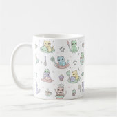 Kawaii Kittens Baking Pattern Coffee Mug コーヒーマグカップ (左)