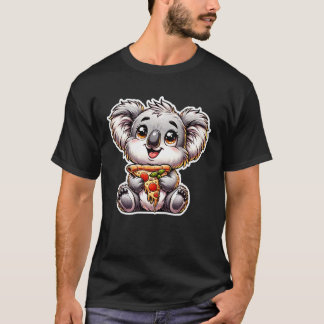 Kawaii Koala Eating Pizza Funny Pizza Lover Koala  Tシャツ