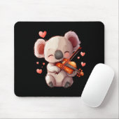 Kawaii Koala Playing Violin Graphic For Valentines マウスパッド (マウス)