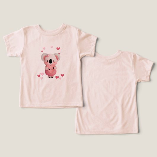 Kawaii Koala With Hearts (デザイン正面&裏面)