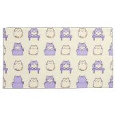 Kawaii Lavender Chonky Cat Pastel Cute Pillowcase 枕カバー (正面右)