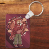 Kawaii Lobster Barista: Seafront Coffee Art キーホルダー (裏面)