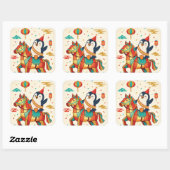 Kawaii Lunar Parade | Year of the Horse スクエアシール (シート)