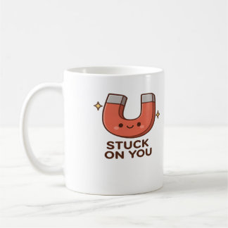 Kawaii Magnet Stuck On You Cute Playful Style コーヒーマグカップ