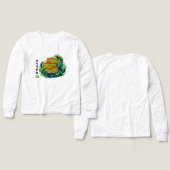 Kawaii Matcha Cream Pancakes Ocean Wave Art (デザイン 正面＆背面)