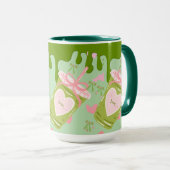  Kawaii Matcha Iced Coffee Aesthetic - Love Tea  マグカップ (正面右)