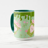  Kawaii Matcha Iced Coffee Aesthetic - Love Tea  マグカップ (正面左)