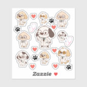 Kawaii Medical Dog Stickers シール (シート)