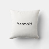 Kawaii Mermaid Throw Pillow – Cute Ocean Art with  クッション (裏面)
