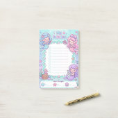 Kawaii Mermaid To-Do List Personalized Notepad ポストイット (デスク上)