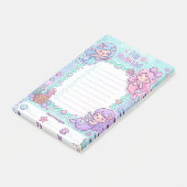 Kawaii Mermaid To-Do List Personalized Notepad ポストイット (アングル)