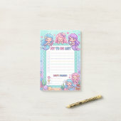 Kawaii Mermaid Under the Sea To-Do List Notepad ポストイット (デスク上)