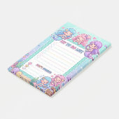 Kawaii Mermaid Under the Sea To-Do List Notepad ポストイット (アングル)
