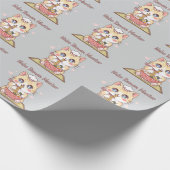Kawaii Neko Ramen Master Cute Cat Food Chef ラッピングペーパー (角)
