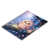 Kawaii Night Owl Notebook, Magical Owl Spiral Note ノートブック (左側)