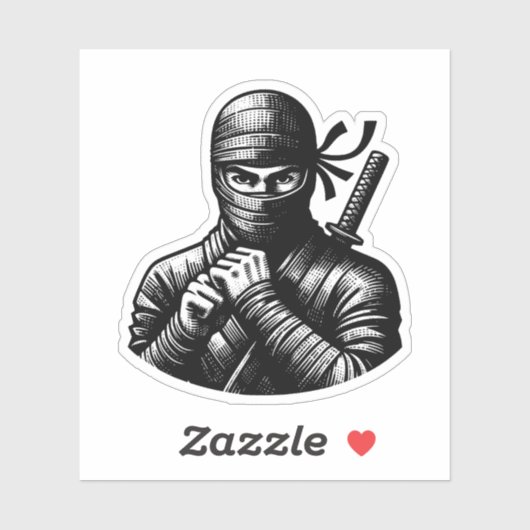 Kawaii Ninja Warrior Sticker – Cute Design シール (シート)