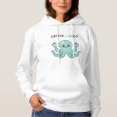 Kawaii Octopus Coffee Sweatshirt Caffin Loop Cute パーカ (正面)