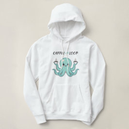 Kawaii Octopus Coffee Sweatshirt Caffin Loop Cute パーカ