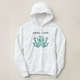 Kawaii Octopus Coffee Sweatshirt Caffin Loop Cute パーカ