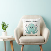Kawaii Octopus Pillow – Caffin Loop Coffee Vibes クッション (椅子)