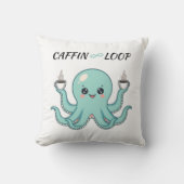 Kawaii Octopus Pillow – Caffin Loop Coffee Vibes クッション (正面)