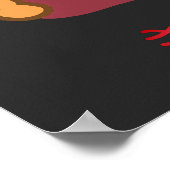 Kawaii Orange Killer Cat in Katakana ポスター (角)