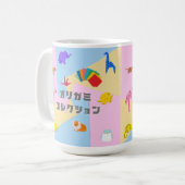 KAWAII　Origami Creatures & Katakana Typography  コーヒーマグカップ (正面左)