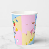 KAWAII　Origami Creatures & Katakana Typography  紙コップ (左)