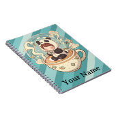 Kawaii Panda Coffee Study Spiral Notebook ノートブック (右側)